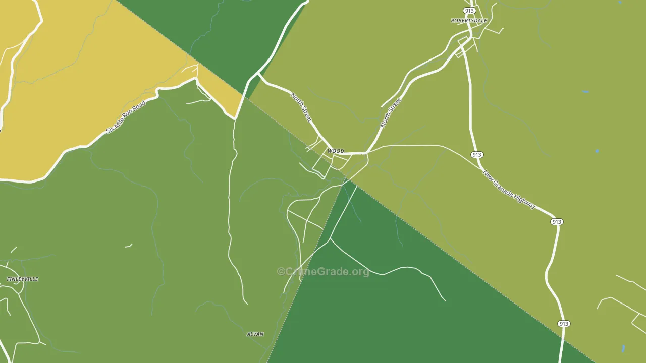 16694, PA Map of Theft Rates