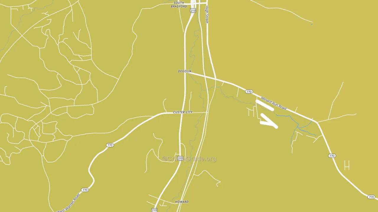 16725, PA Map of Theft Rates