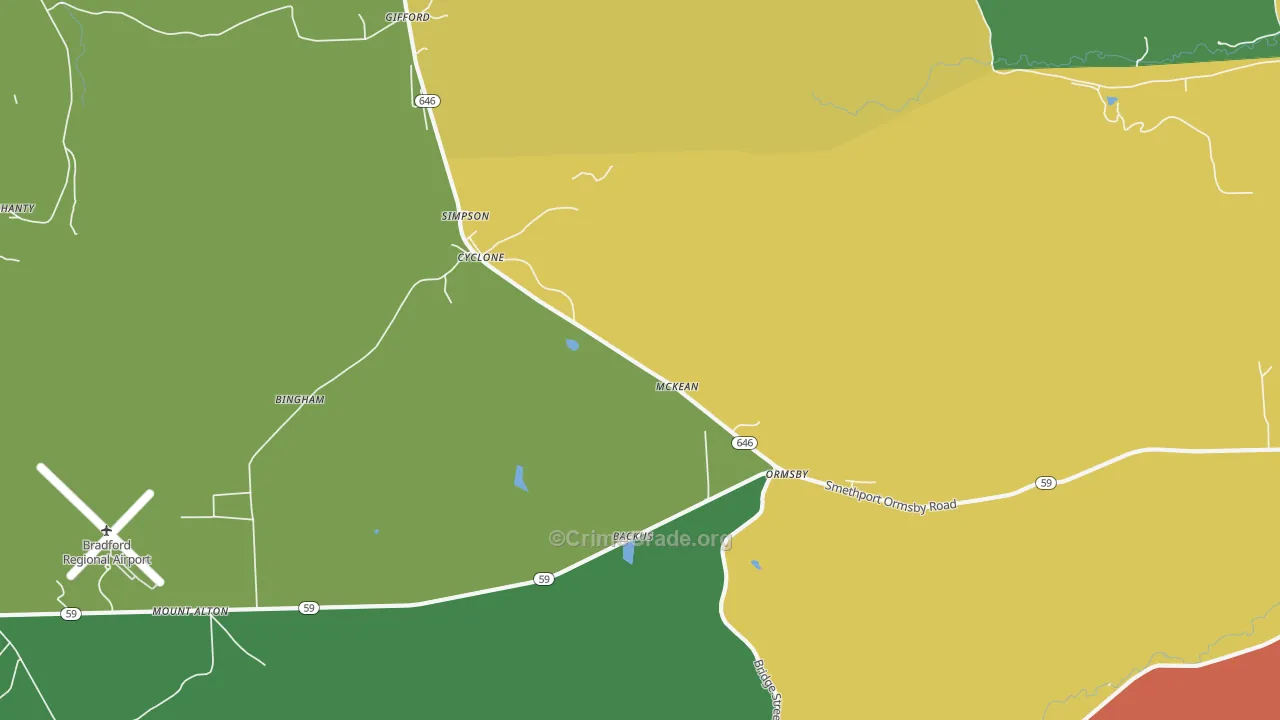 16726, PA Map of Theft Rates