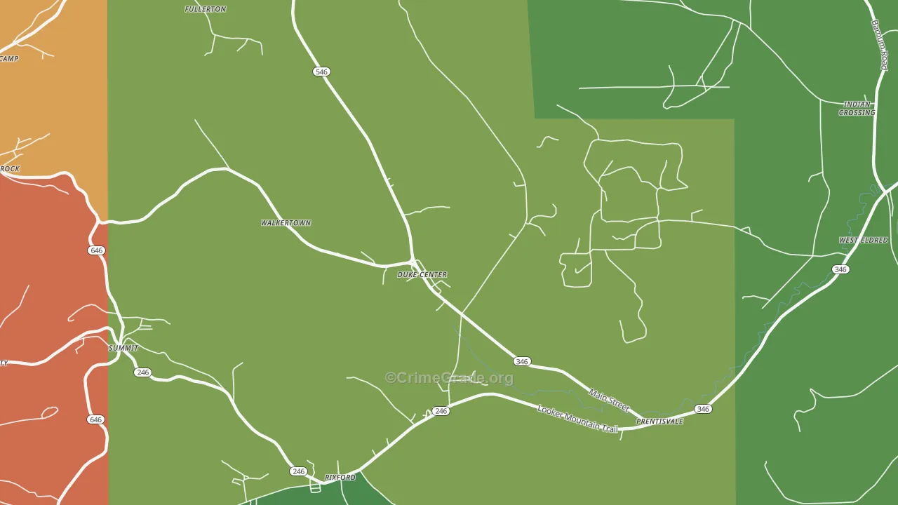 16729, PA Map of Theft Rates