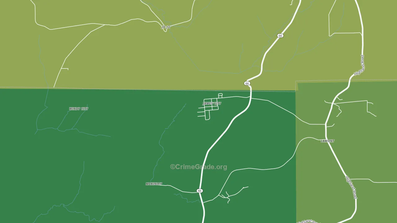 16734, PA Map of Theft Rates