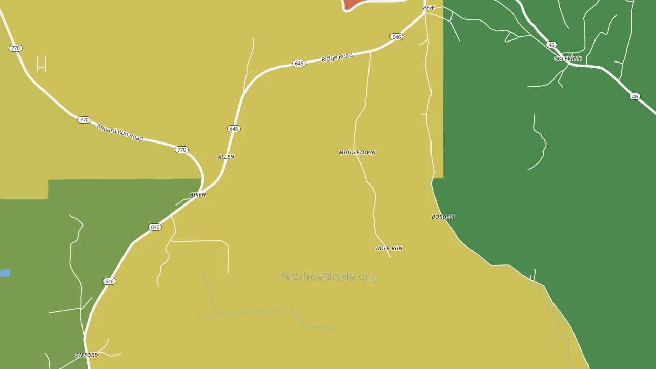 16744, PA Map of Theft Rates