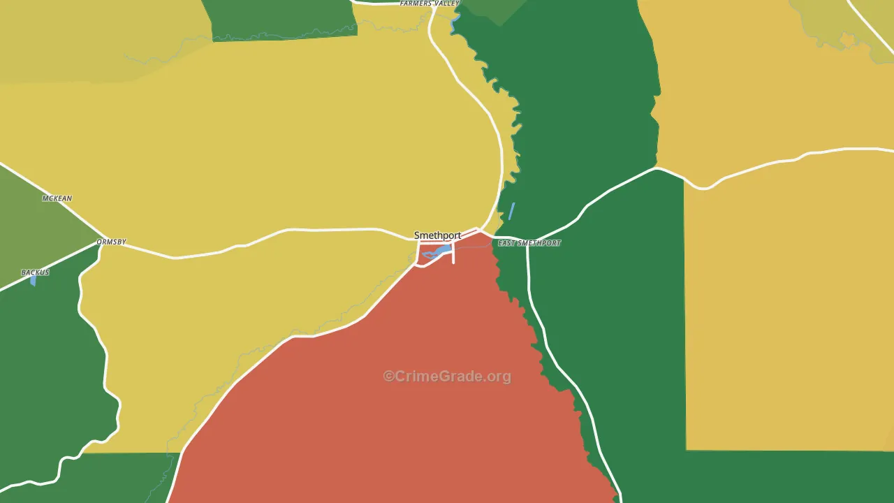 16749, PA Map of Theft Rates