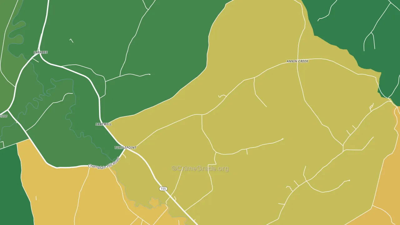 16750, PA Map of Theft Rates