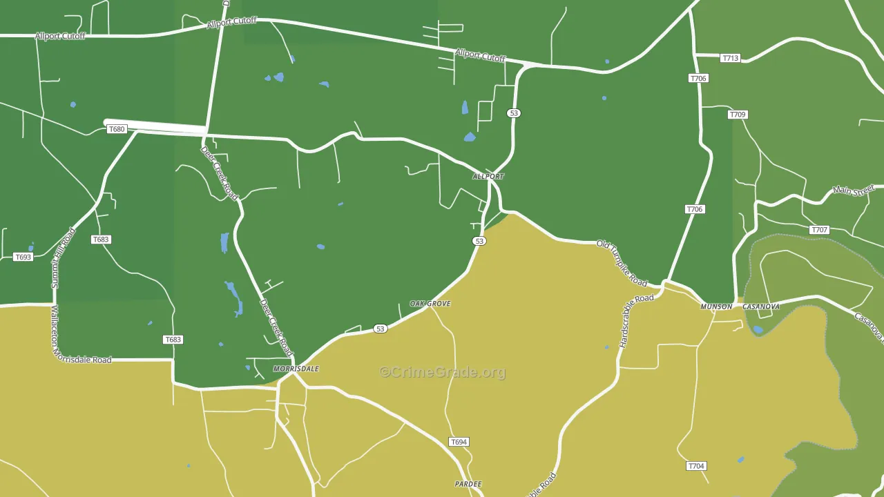 16821, PA Map of Theft Rates
