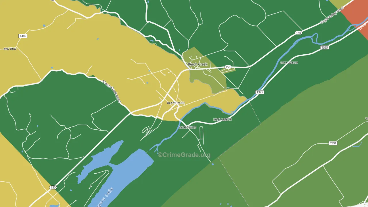 16826, PA Map of Theft Rates