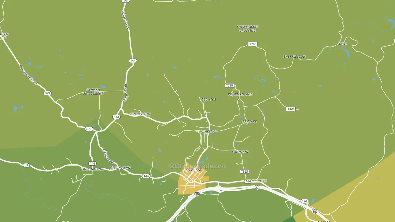 16829, PA Map of Theft Rates