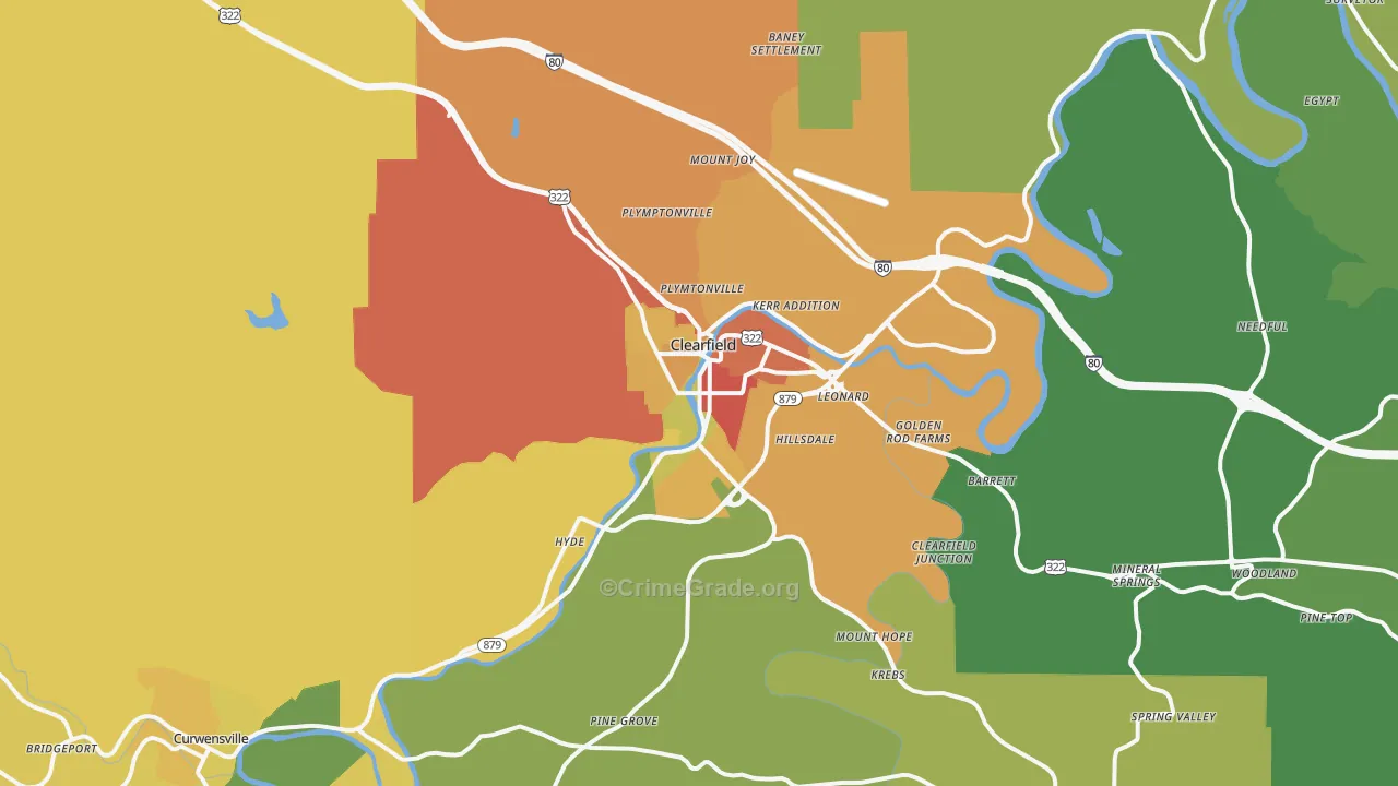 16830, PA Map of Theft Rates