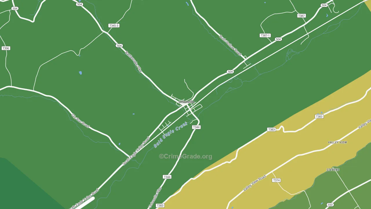 16835, PA Map of Theft Rates