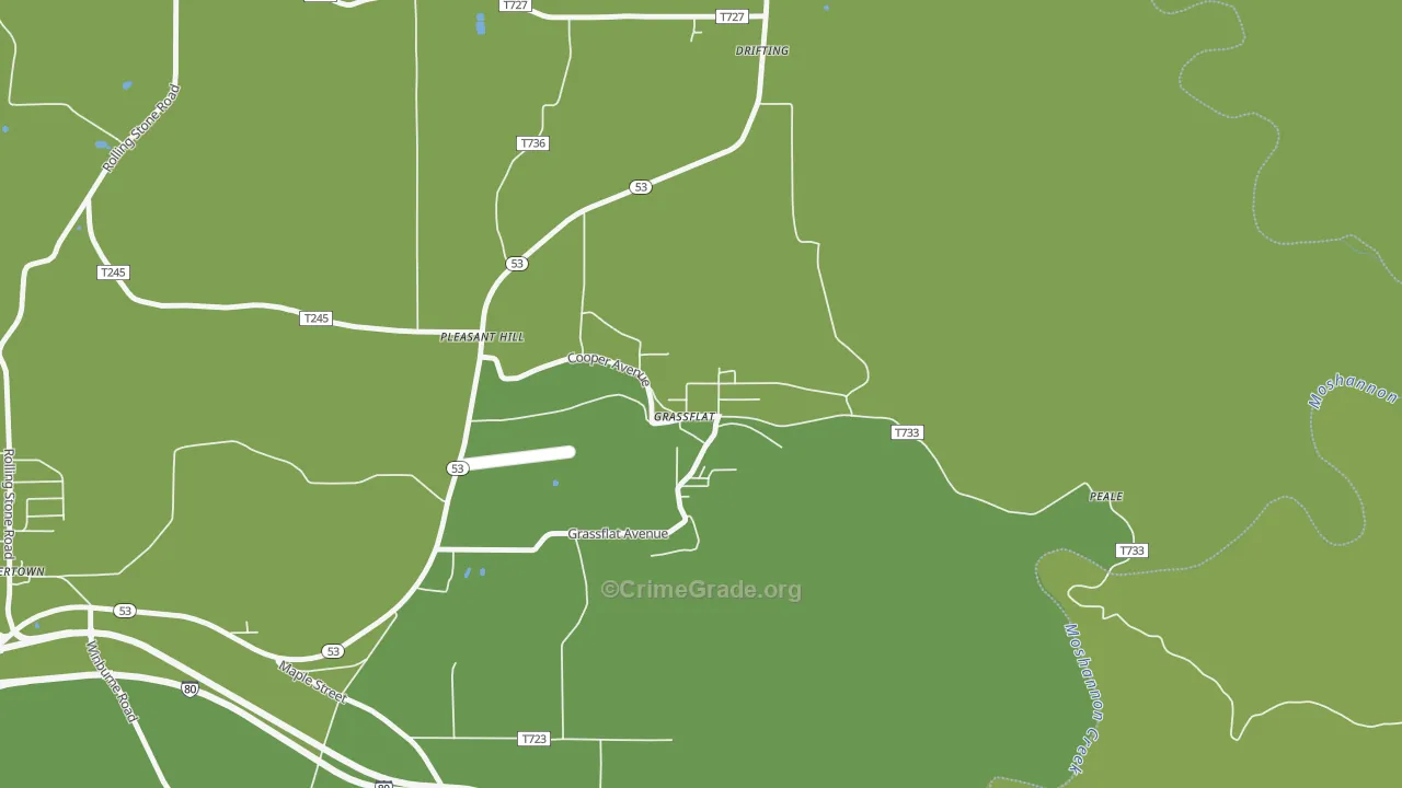 16839, PA Map of Theft Rates