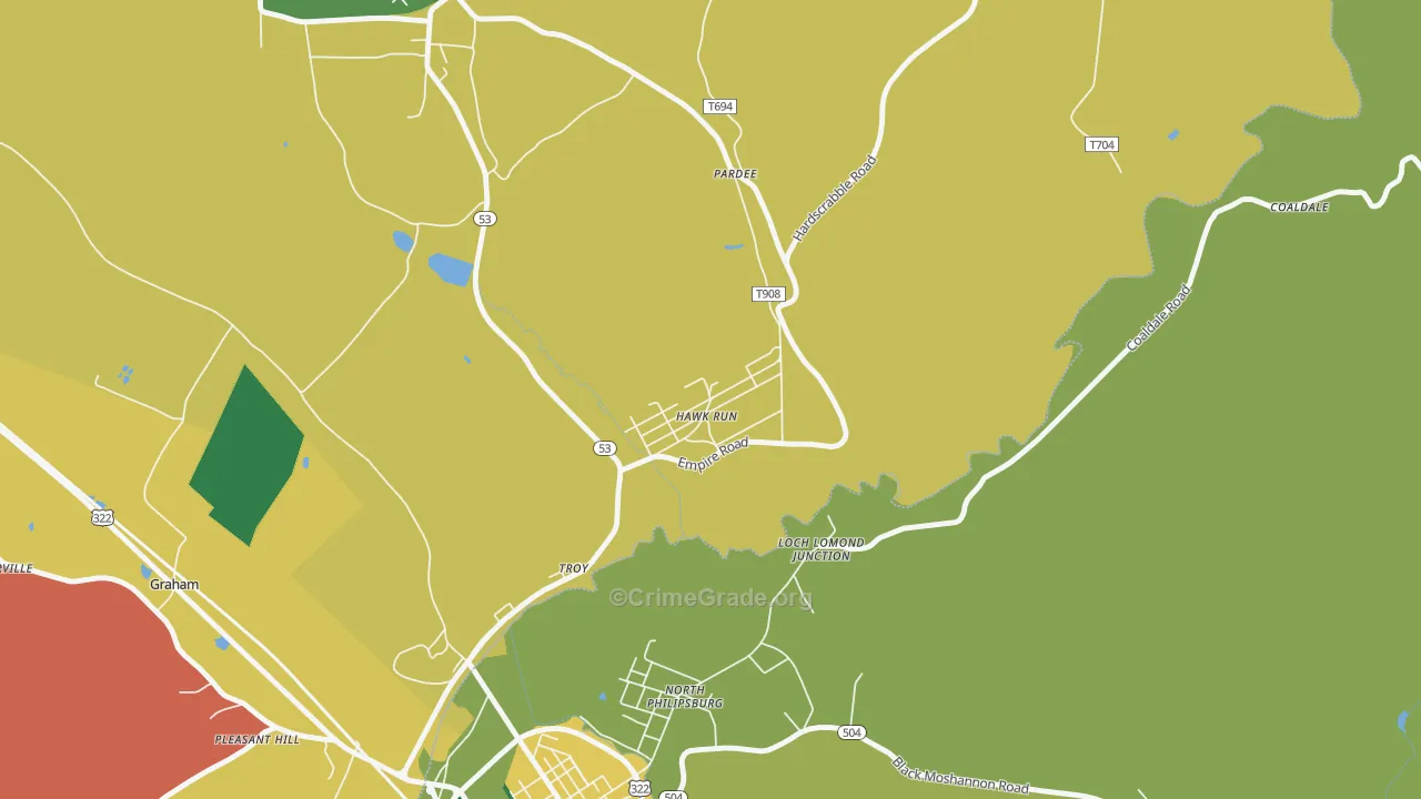 16840, PA Map of Theft Rates