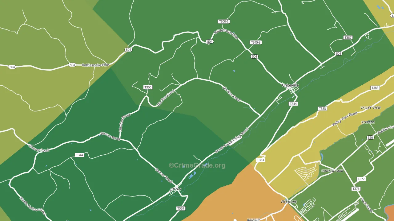 16844, PA Map of Theft Rates