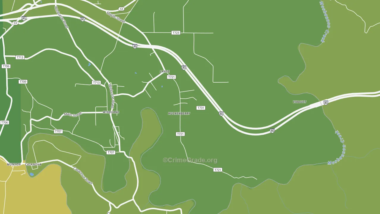 16849, PA Map of Theft Rates