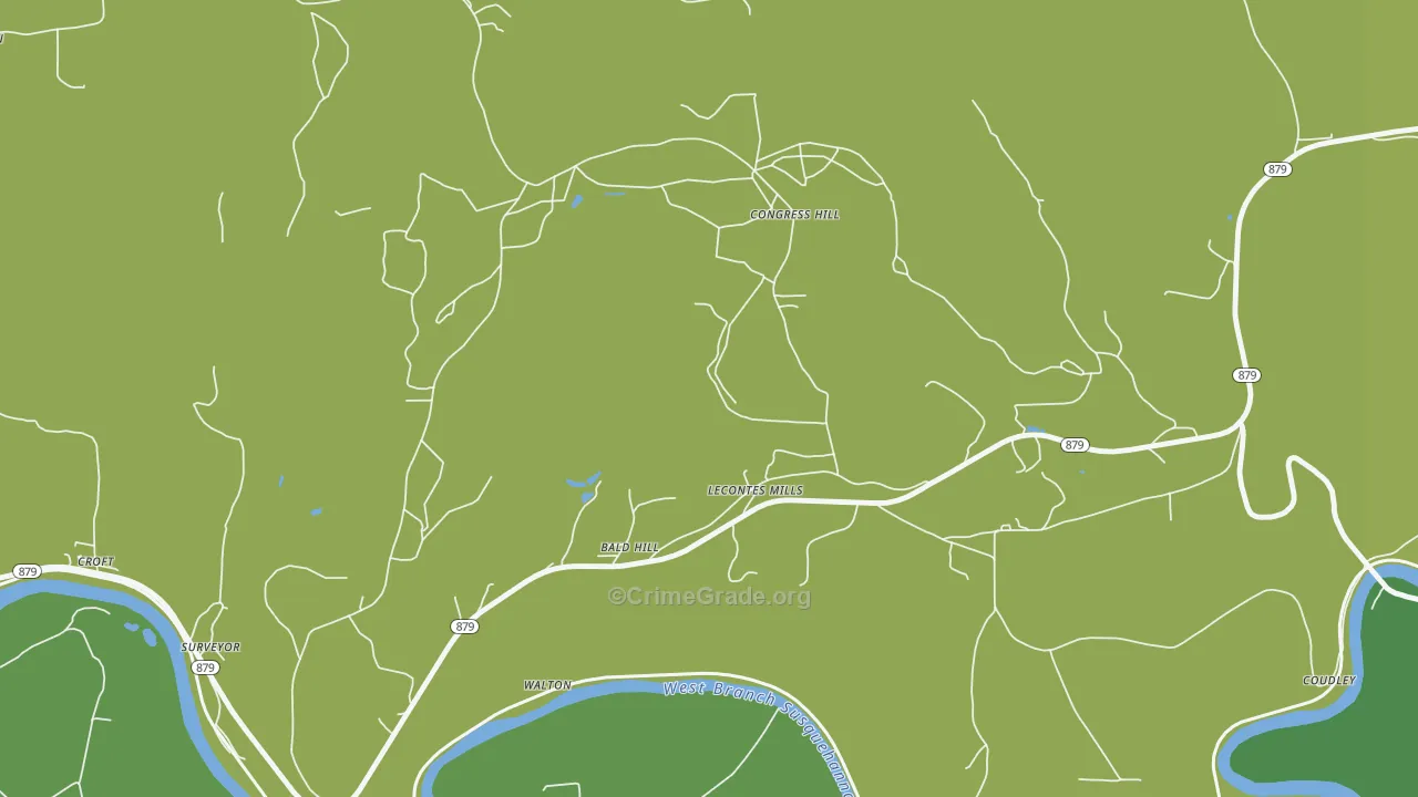 16850, PA Map of Theft Rates