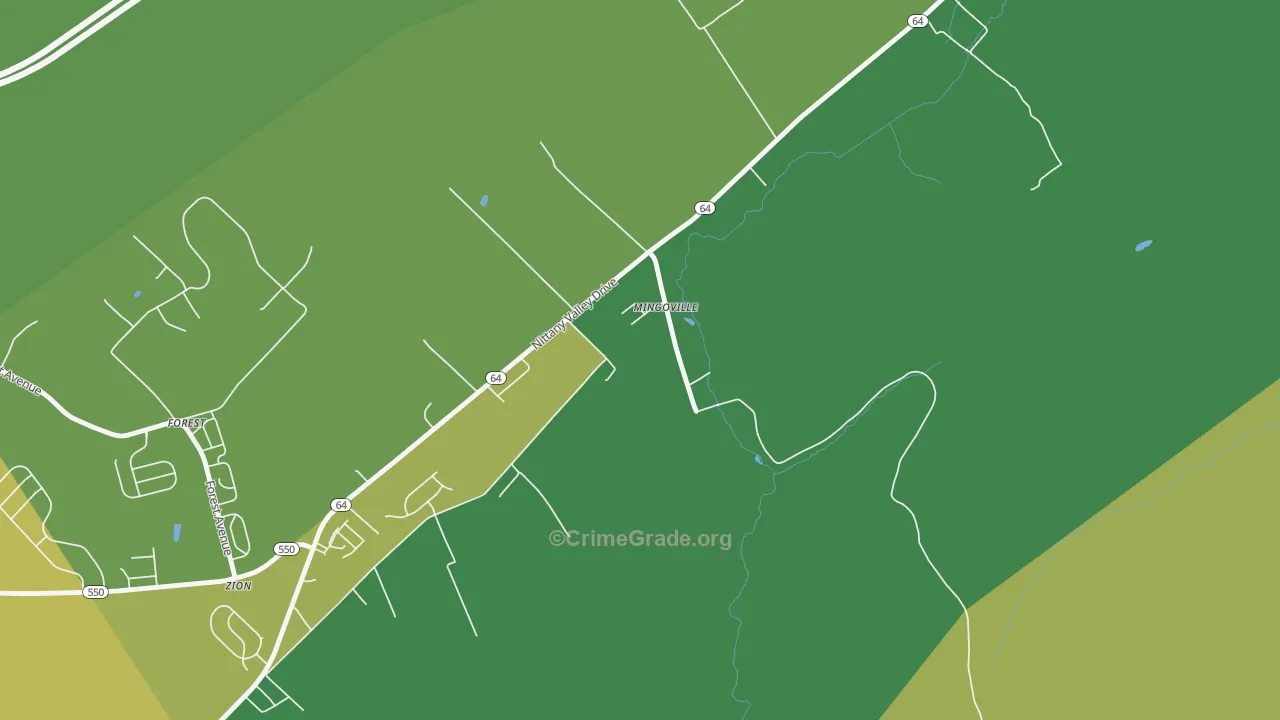 16856, PA Map of Theft Rates