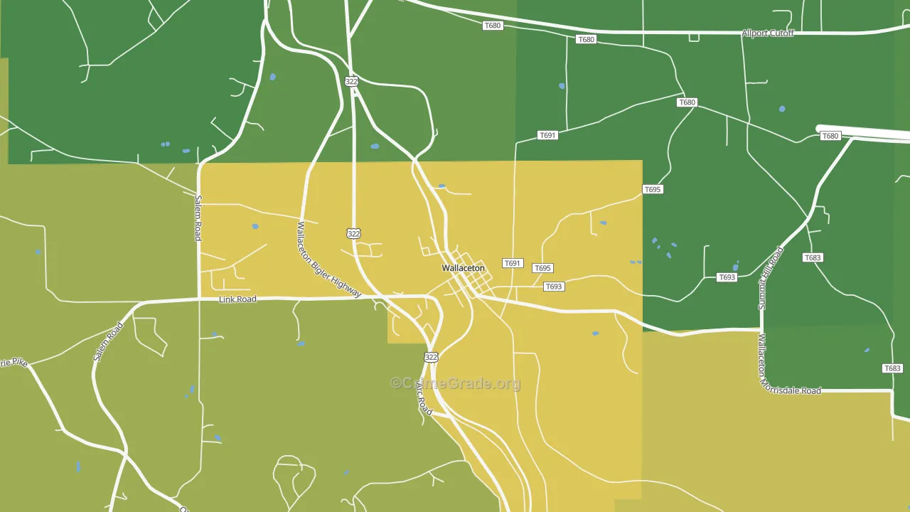 16876, PA Map of Theft Rates