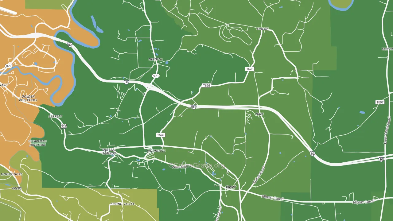 16881, PA Map of Theft Rates