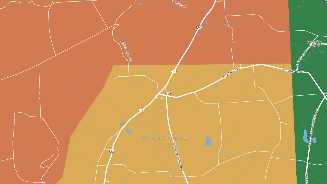16910, PA Map of Theft Rates