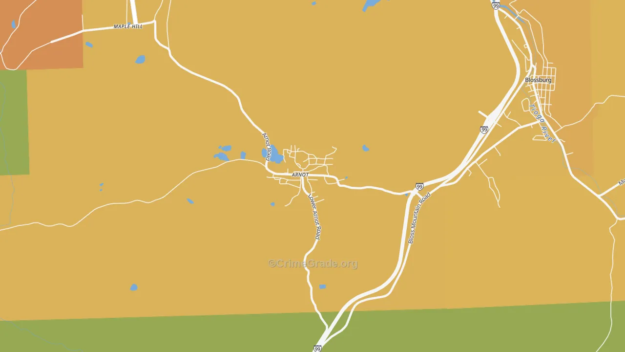 16911, PA Map of Theft Rates