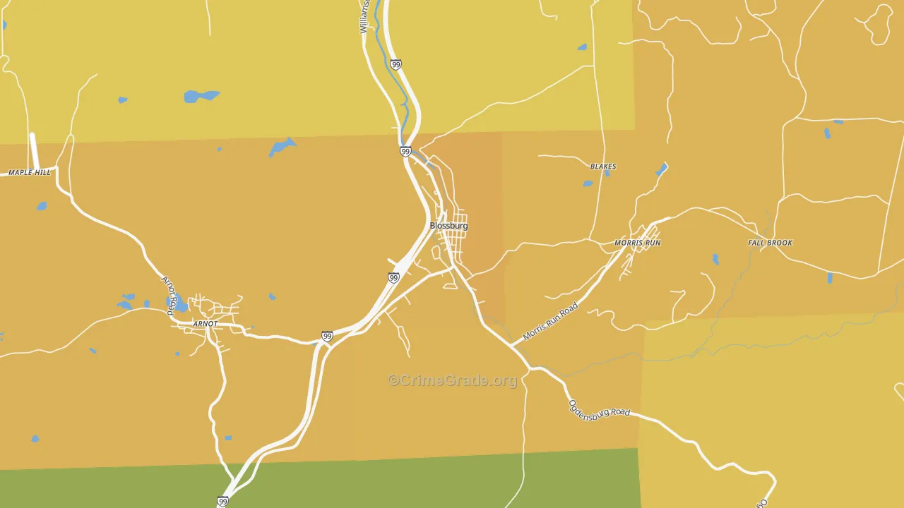 16912, PA Map of Theft Rates