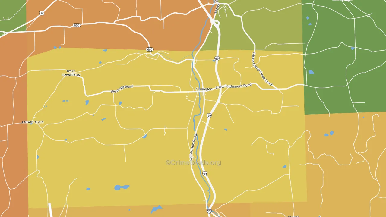 16917, PA Map of Theft Rates