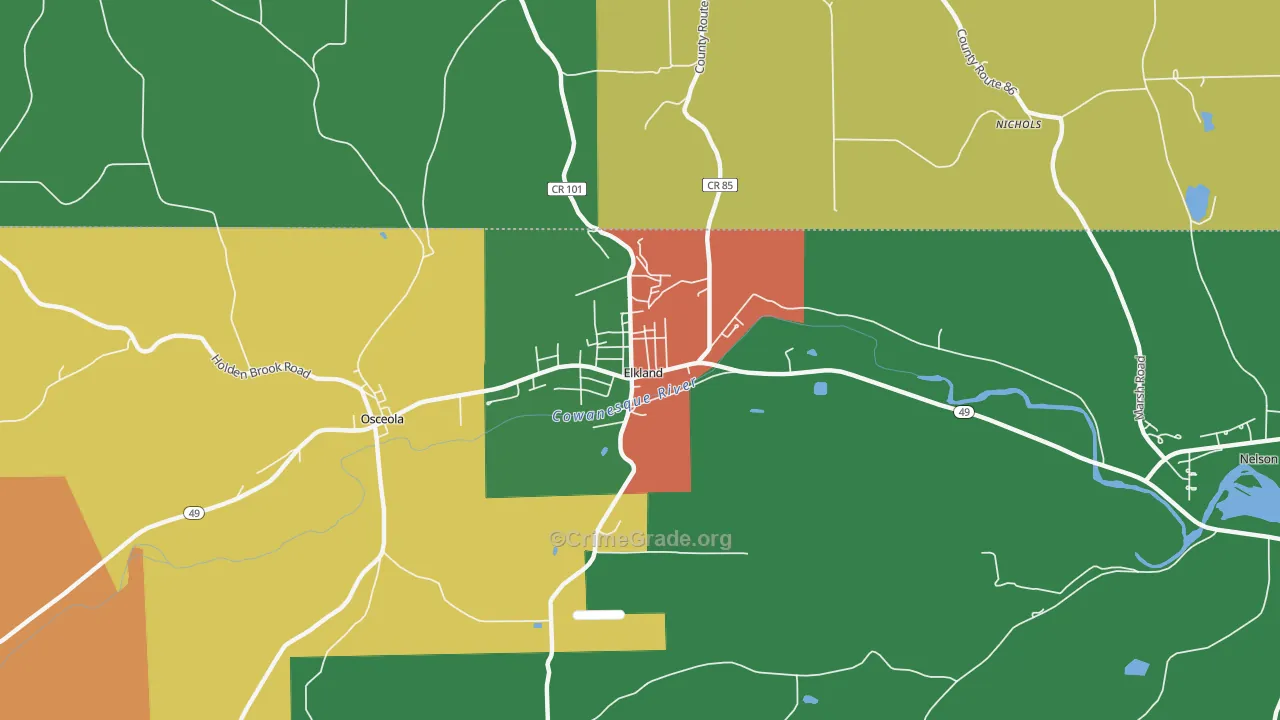 16920, PA Map of Theft Rates