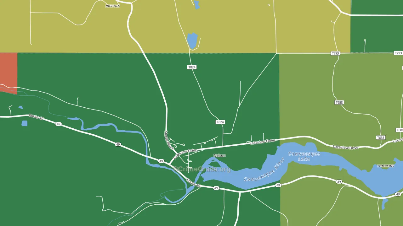 16940, PA Map of Theft Rates