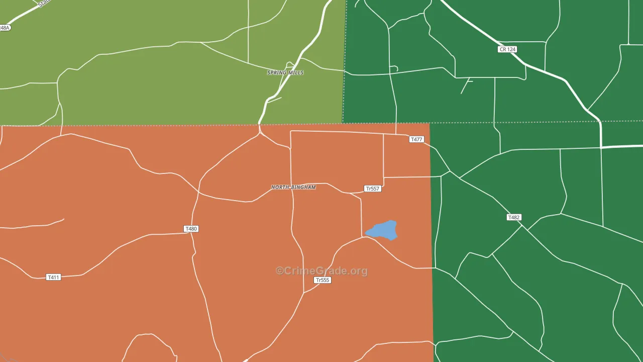 16941, PA Map of Theft Rates
