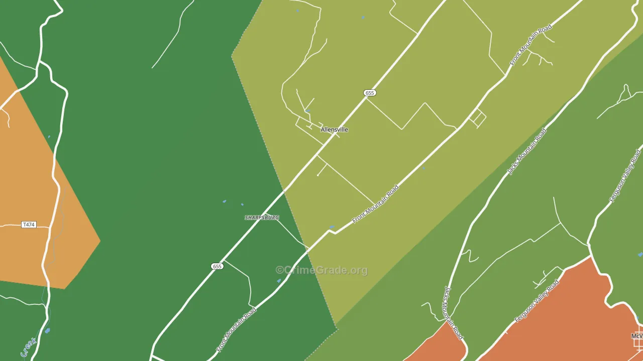 17002, PA Map of Theft Rates