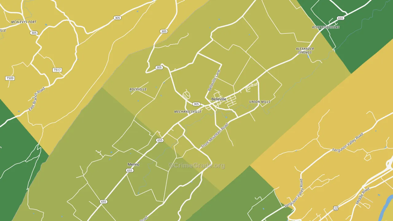 17004, PA Map of Theft Rates