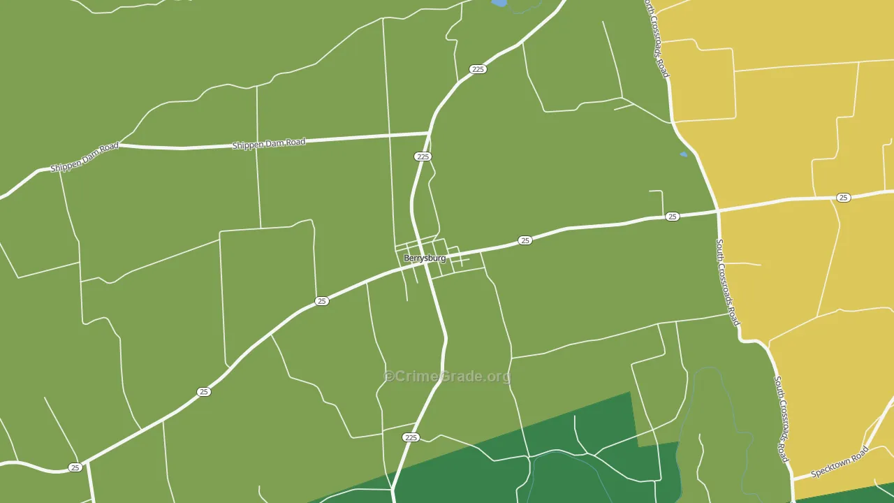 17005, PA Map of Theft Rates