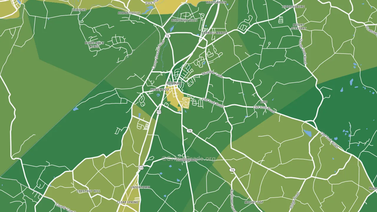 17019, PA Map of Theft Rates