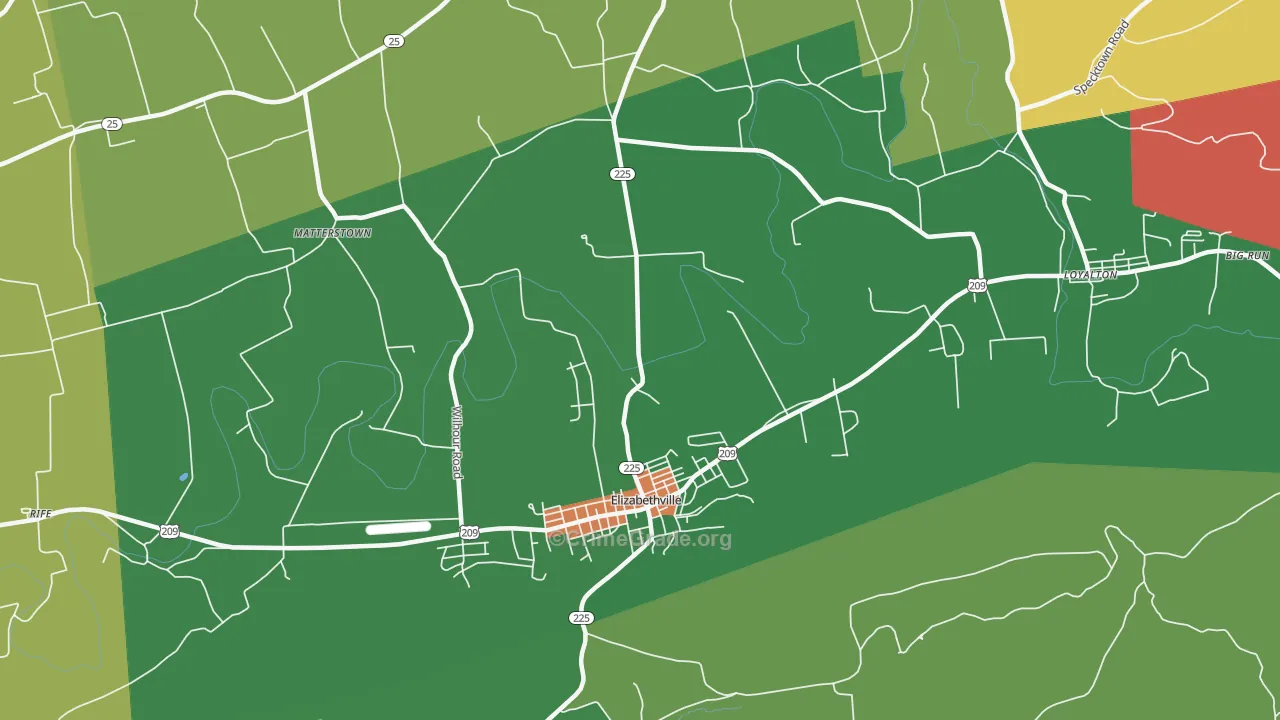17023, PA Map of Theft Rates