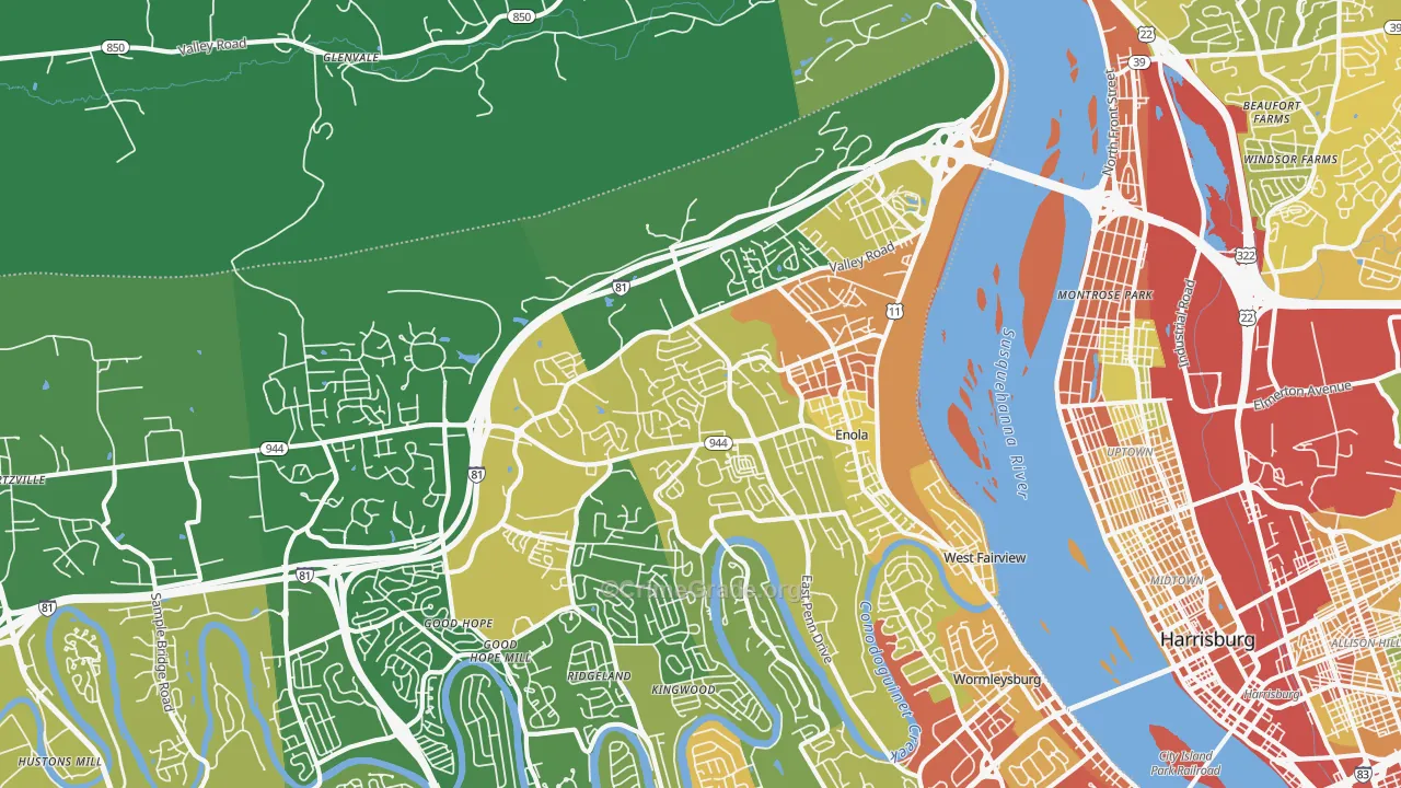 17025, PA Map of Theft Rates