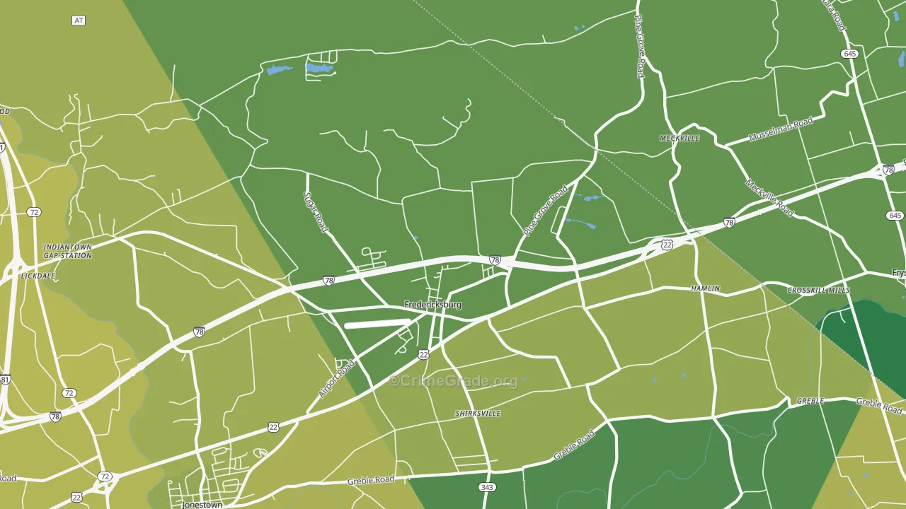 17026, PA Map of Theft Rates