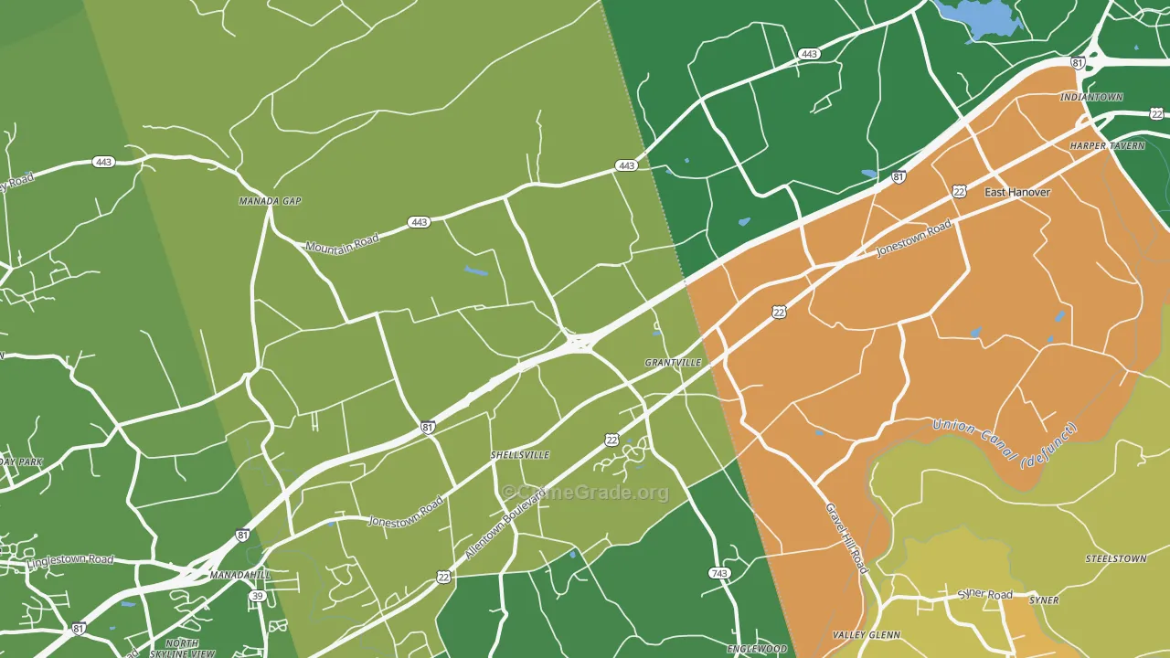 17028, PA Map of Theft Rates