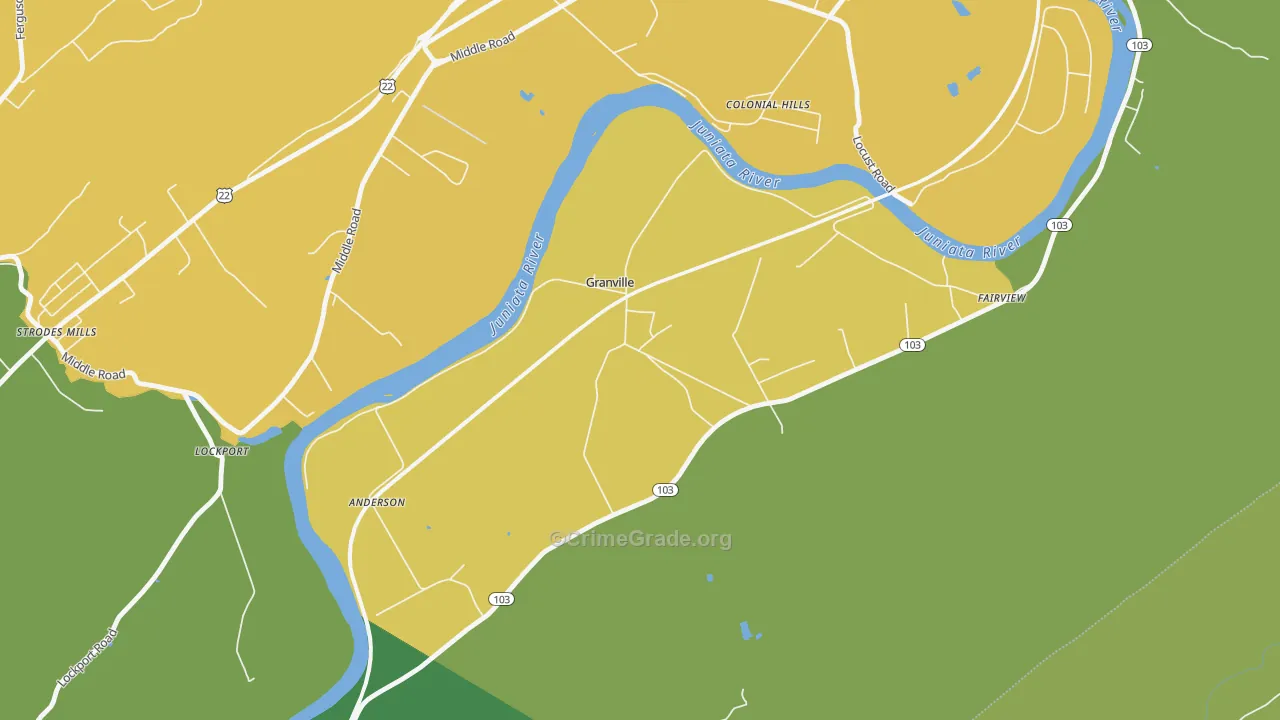 17029, PA Map of Theft Rates