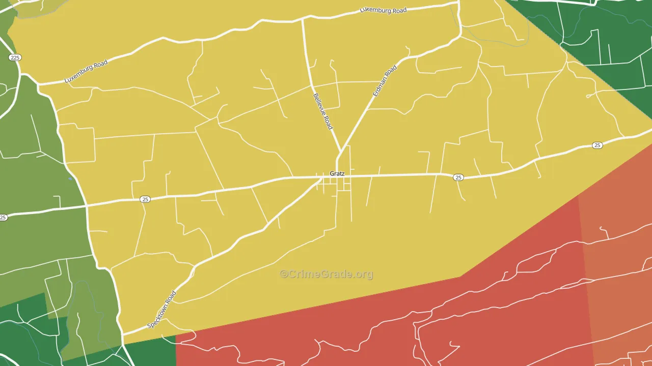 17030, PA Map of Theft Rates