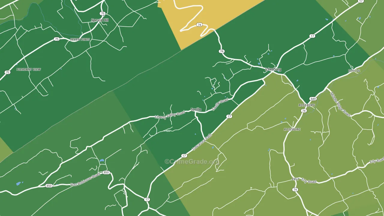 17037, PA Map of Theft Rates