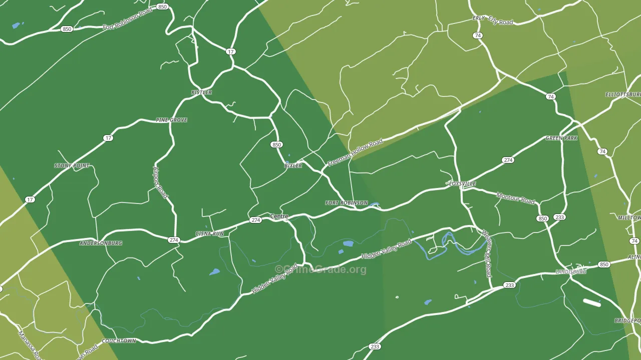17047, PA Map of Theft Rates