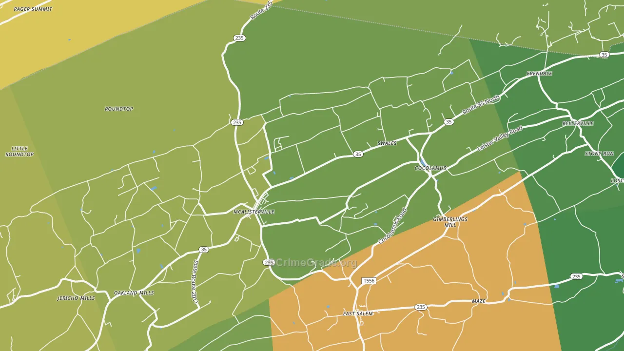 17049, PA Map of Theft Rates