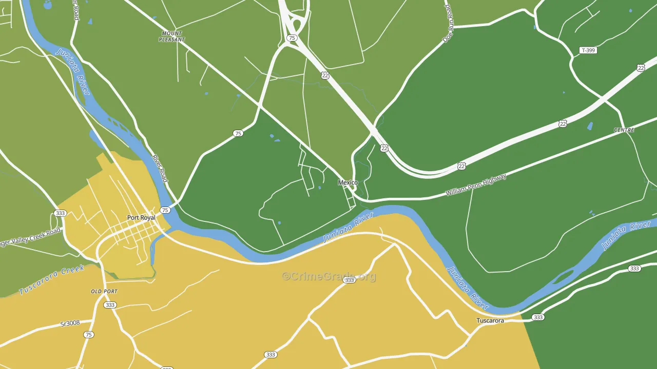 17056, PA Map of Theft Rates