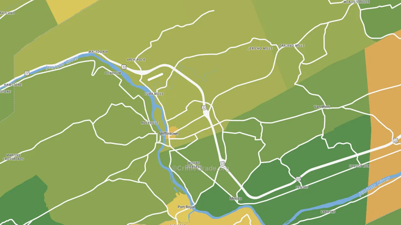 17059, PA Map of Theft Rates