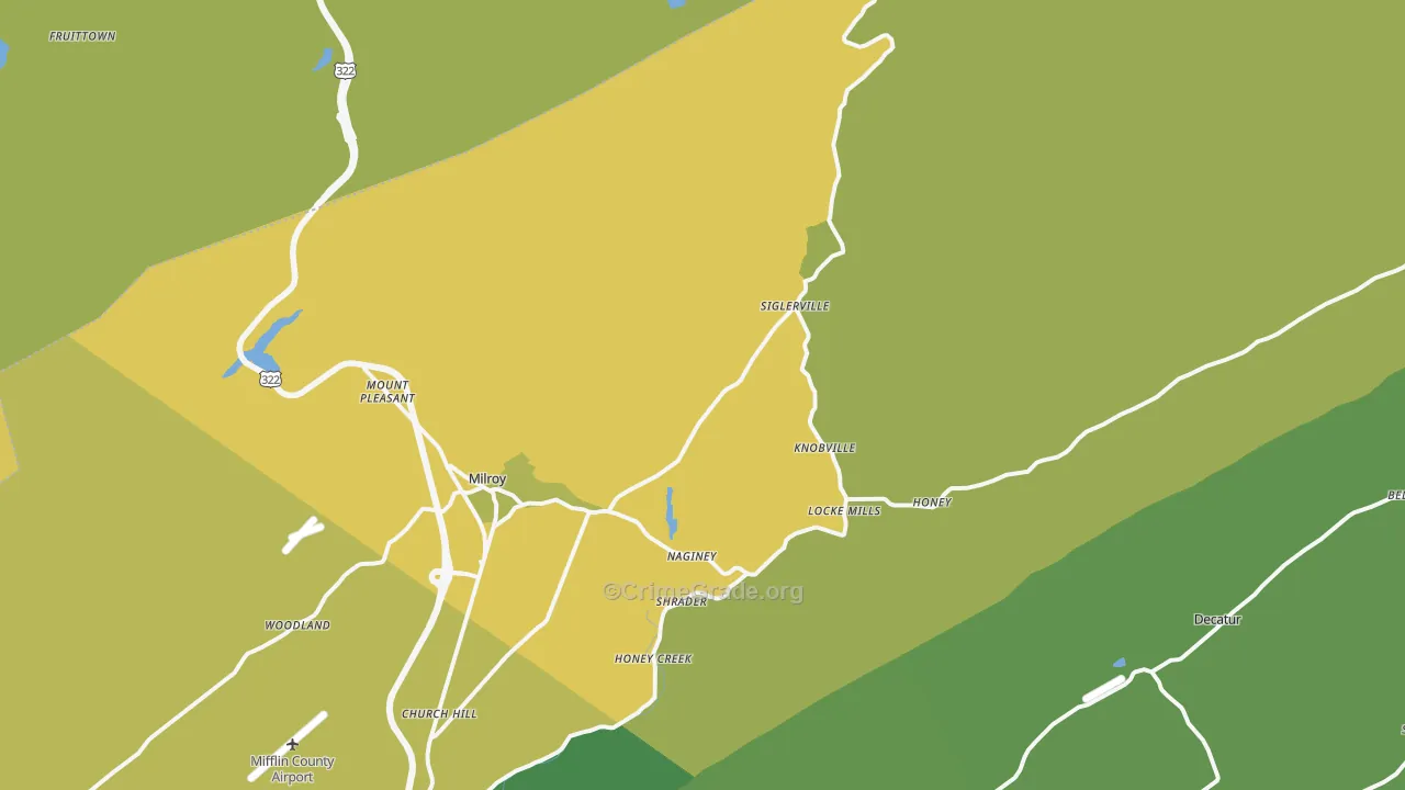 17063, PA Map of Theft Rates