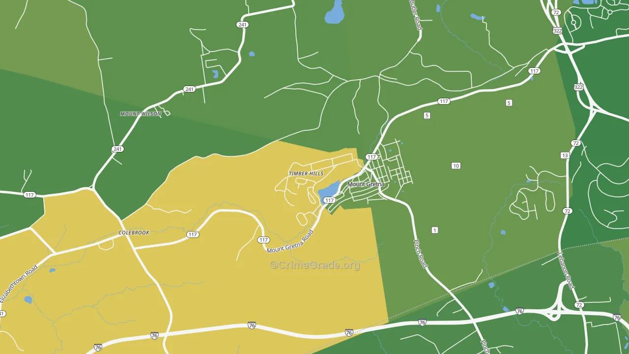 17064, PA Map of Theft Rates