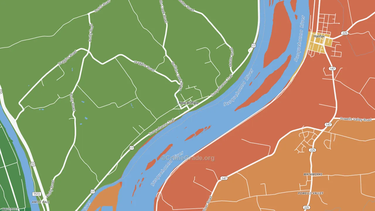 17069, PA Map of Theft Rates