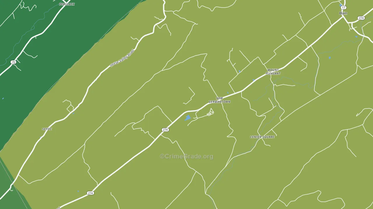 17071, PA Map of Theft Rates