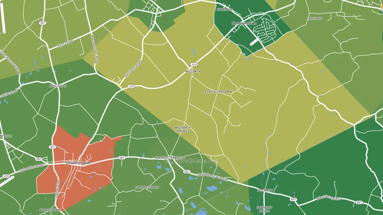 17073, PA Map of Theft Rates
