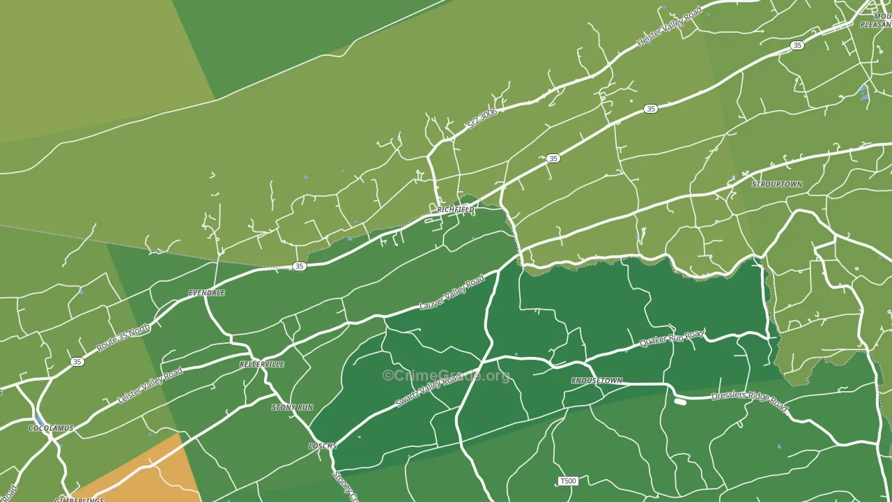 17086, PA Map of Theft Rates