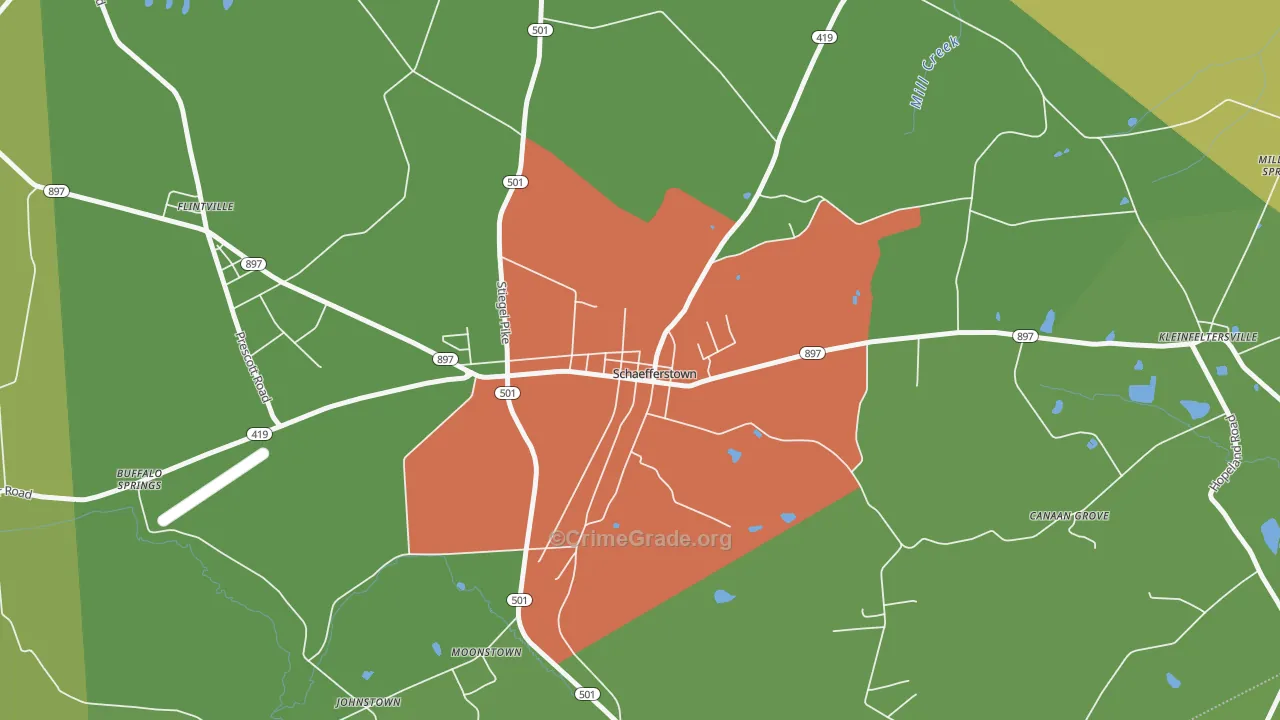 17088, PA Map of Theft Rates